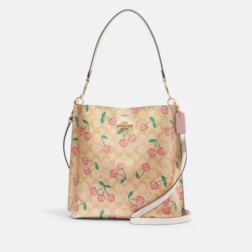 Coach cherry hot sale print bag